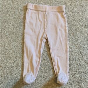 🍊5/$25 Chick pea Soft Pink Ribbed Baby Leggings with Enclosed Feet size 6-9m